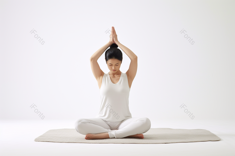 女性瑜伽锻炼背影,高清,摄影图,摄影图片,图片大全,摄影图免费下载
